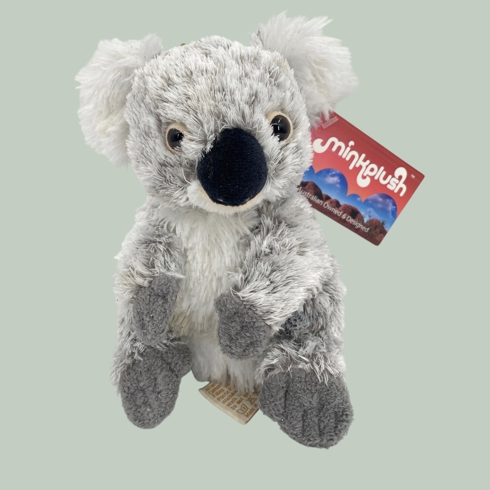 Minkplush Little Nell Koala Plush Stuffed Animal Grey White S8307 New with Tags